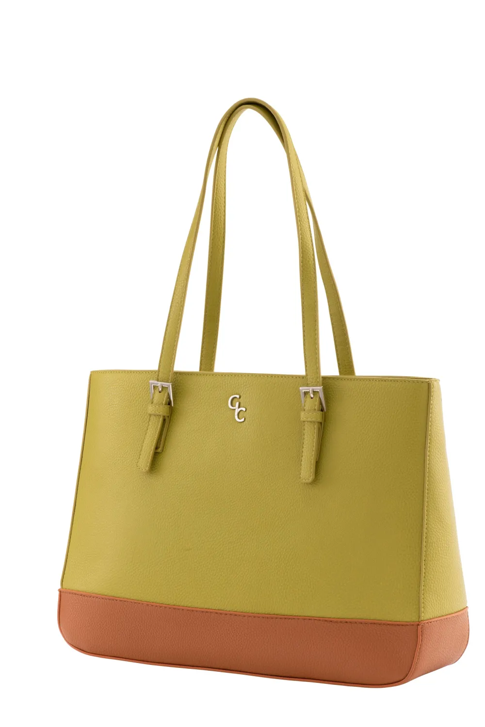 Two Tone Large Tote - Lime & Tan<Galway Crystal Online