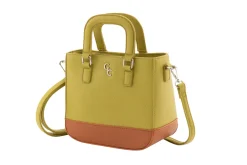 Two Tone Shoulder Bag - Lime & Tan<Galway Crystal Hot