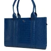 XL Tote Atlantic Blue Croc Detail<Galway Crystal Discount