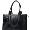 XL Tote Black Croc Detail<Galway Crystal Hot