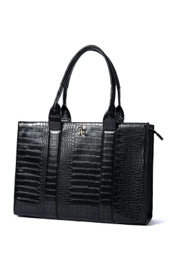 XL Tote Black Croc Detail<Galway Crystal Hot