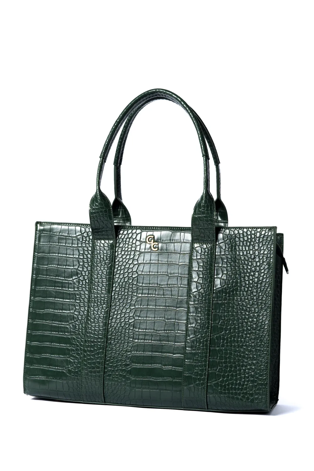 XL Tote Forest Green Croc Detail<Galway Crystal Best
