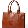 XL Tote Tan Croc Detail<Galway Crystal Sale